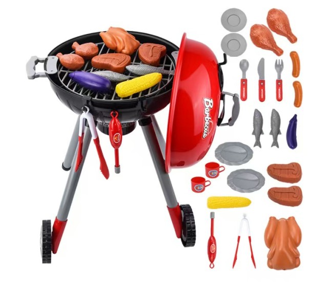 BBQ Grill Gratar jucarie Rovo 901A, lumini si sunete, 22 piese