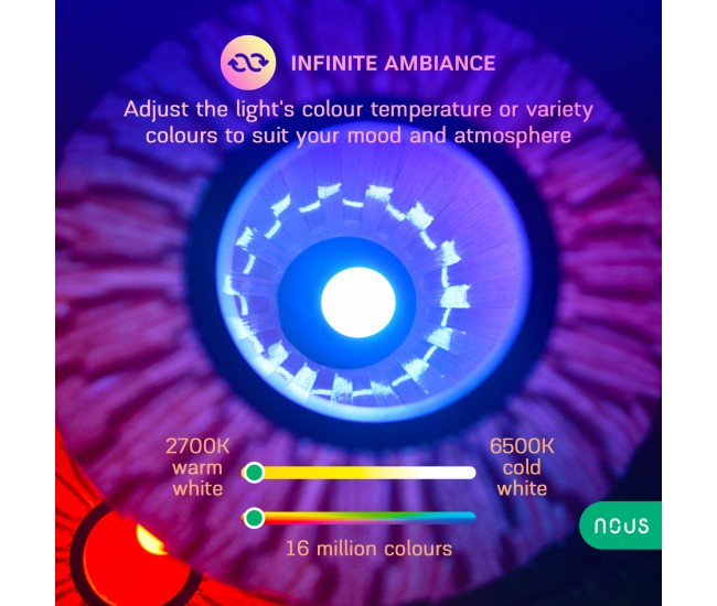 Set 4 becuri LED RGB Smart NOUS P3Z ZigBee, E27, Control din aplicatie Set 4 becuri LED RGB Smart NOUS P3Z ZigBee, E27, Control din aplicatie