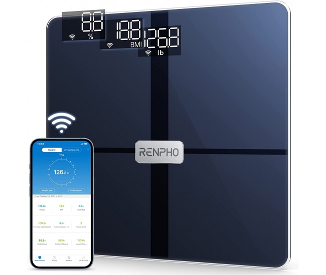 Cantar de baie Smart Renpho WBE28, Wifi, Bluetooth, Maxim 180Kg, 13 masuratori, BMI, Compatibil cu Samsung Health, Apple Health, Google Fit and Fitbit sync. Cantar de baie Smart Renpho WBE28, Wifi, Bluetooth, Maxim 180Kg, 13 masuratori, BMI, Compatibil cu Samsung Health, Apple Health, Google Fit and Fitbit sync.