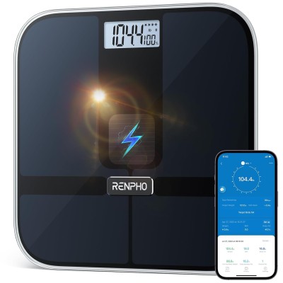 Cantar SMART Digital RENPHO R-A020 ,   Body Composition, Alimentare Solara, Greutate, Grasime Corporala, Muschi, Oase, Bluetooth, Apple Health, Fitbit, Samsung Health