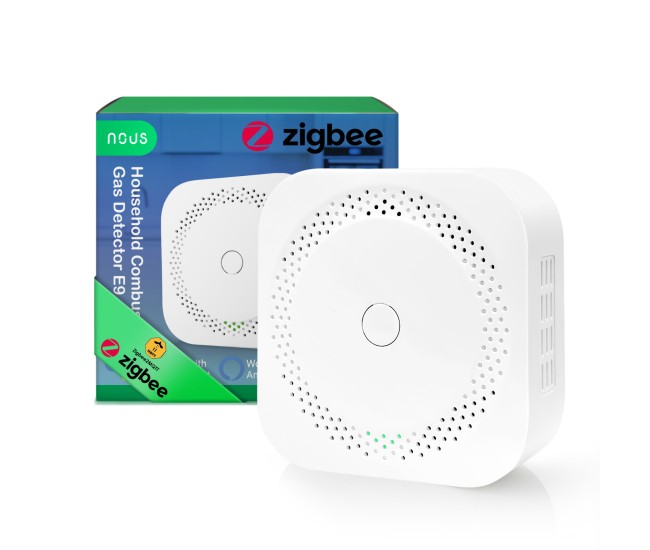 Detector scurgeri de gaz Smart Nous E9, Zigbee 3.0, compatibil Alexa Google Assistant