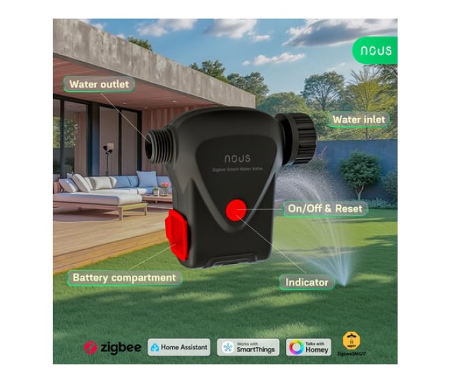 Electrovalva Smart cu Temporizator NOUS L14, Zigbee 3.0 Electrovalva Smart cu Temporizator NOUS L14, Zigbee 3.0