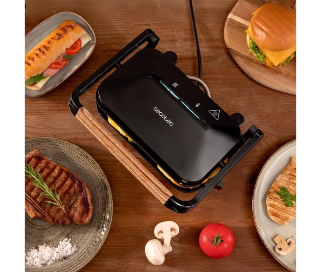 Grill Electric Cecotec Rock nGrill 1200 Wood, 1300 W, Invelis piatra RockStone Grill Electric Cecotec Rock nGrill 1200 Wood, 1300 W, Invelis piatra RockStone