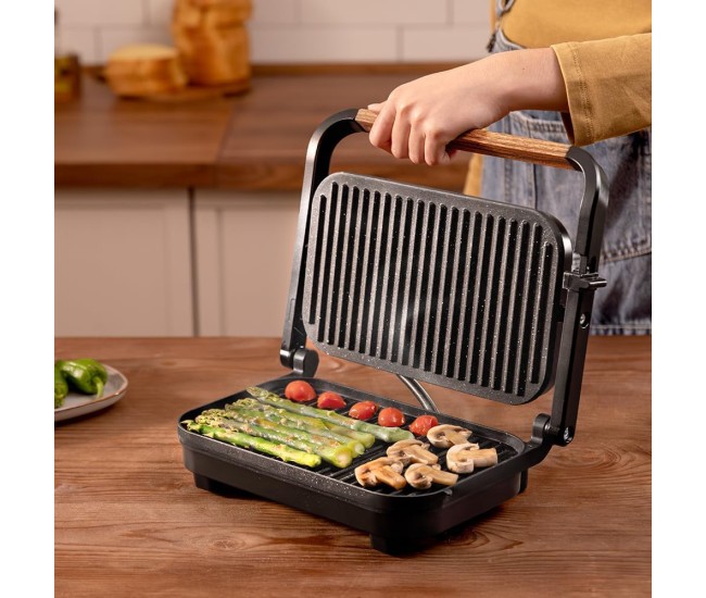 Grill Electric Cecotec Rock nGrill 1200 Wood, 1300 W, Invelis piatra RockStone Grill Electric Cecotec Rock nGrill 1200 Wood, 1300 W, Invelis piatra RockStone
