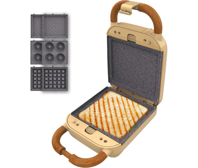 Sandwich maker Cecotec Rock nToast Retro One, 3 in 1, Sandwich, Gofre, Gogosi Sandwich maker Cecotec Rock nToast Retro One, 3 in 1, Sandwich, Gofre, Gogosi