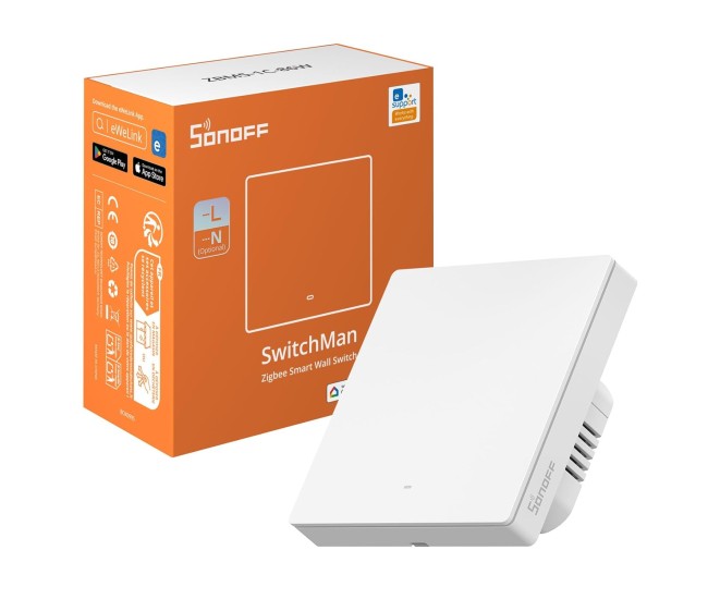Intrerupator inteligent Sonoff ZBM5-1C-86W ,Zigbee, 1 canal, 10A Intrerupator inteligent Sonoff ZBM5-1C-86W ,Zigbee, 1 canal, 10A