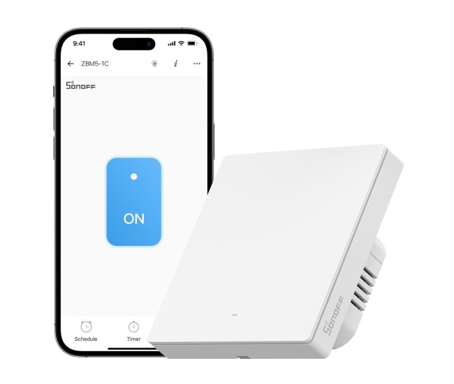 Intrerupator inteligent Sonoff ZBM5-1C-86W ,Zigbee, 1 canal, 10A Intrerupator inteligent Sonoff ZBM5-1C-86W ,Zigbee, 1 canal, 10A