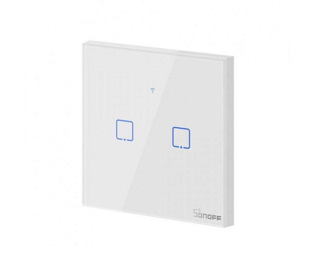 Intrerupator Smart cu Touch Sonoff T0 EU TX , WiFi, (2 canale) Intrerupator Smart cu Touch Sonoff T0 EU TX , WiFi, (2 canale)