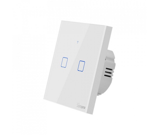 Intrerupator Smart cu Touch Sonoff T0 EU TX , WiFi, (2 canale) Intrerupator Smart cu Touch Sonoff T0 EU TX , WiFi, (2 canale)
