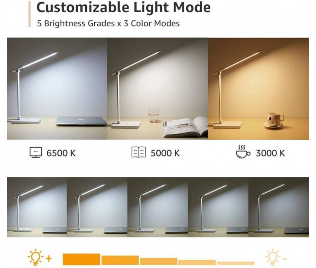 Lampa de birou LED Lepro PR310001 control Touch, 3 moduri, 9W, 800 Lumeni, Alb Lampa de birou LED Lepro PR310001 control Touch, 3 moduri, 9W, 800 Lumeni, Alb