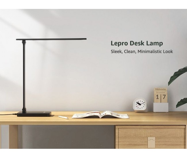 Lampa de birou LED Lepro PR310004 control Touch, 3 moduri, 15W, 655 Lumeni, USB, Negru Lampa de birou LED Lepro PR310004 control Touch, 3 moduri, 15W, 655 Lumeni, USB, Negru