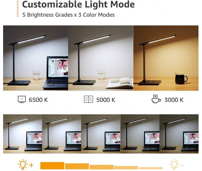 Lampa de birou LED Lepro PR310002 control Touch, 3 moduri, 9W, 750 Lumeni, Negru Lampa de birou LED Lepro PR310002 control Touch, 3 moduri, 9W, 750 Lumeni, Negru