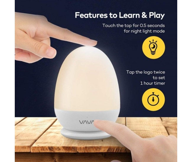Lampa de veghe Smart VAVA VA-CL006 LED cu reglare touch a Intensitatii, lumina calda si rece Lampa de veghe Smart VAVA VA-CL006 LED cu reglare touch a Intensitatii, lumina calda si rece