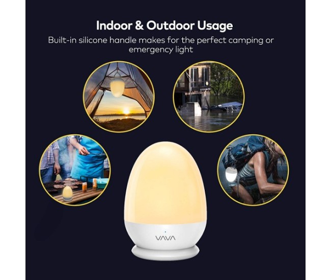 Lampa de veghe Smart VAVA VA-CL006 LED cu reglare touch a Intensitatii, lumina calda si rece Lampa de veghe Smart VAVA VA-CL006 LED cu reglare touch a Intensitatii, lumina calda si rece