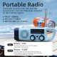 Lanterna LED Multifunctionala cu radio Supfire YJ01, incarcare solara sau manuala (dinam), power bank, 100lm, 2000mAh, incarcare usb-c