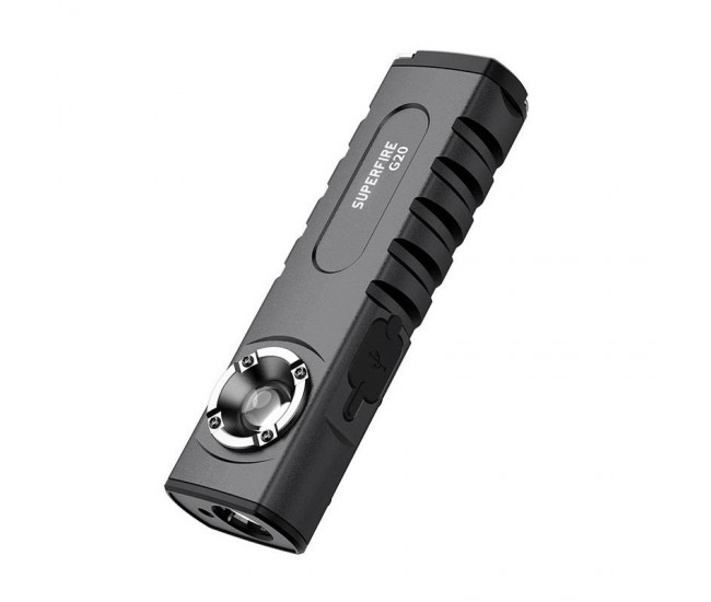 Lanterna Multifunctionala LED Superfire G20, Laser, 500 lumeni, acumulator 2000mAh, incarcare USB-C Lanterna Multifunctionala LED Superfire G20, Laser, 500 lumeni, acumulator 2000mAh, incarcare USB-C