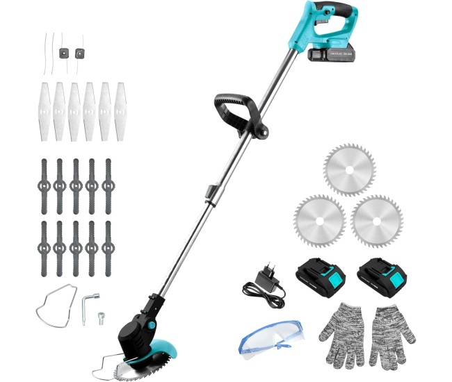 Motocoasa Electrica Cecotec FastCut 3000, 4 in 1, 650 W, 2 acumulatori, 2Ah, 21 V, 25 accesorii