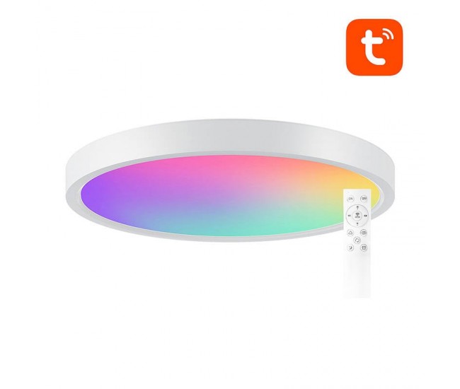 Plafoniera cu LED Gosund LB12, RGB+CW, 30cm, 24W,1920lm,  Telecomanda, control aplicatie