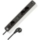 Prelungitor Brennenstuhl Ecolor 3 prize, countdown, 1x USB A, 1x USB-C, Buton On Off 1,5m H05VVF 3G1,5, alb negru