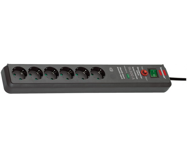 Prelungitor Brennenstuhl Secure-Tec 6 prize, Protectie supratensiune, Intrerupator, 3m Prelungitor Brennenstuhl Secure-Tec 6 prize, Protectie supratensiune, Intrerupator, 3m