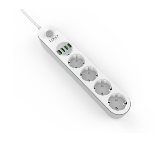 Prelungitor LDNIO SE4432, 4 prize, 4 X USB-A, PD Quick Charge, 17W, 2m Prelungitor LDNIO SE4432, 4 prize, 4 X USB-A, PD Quick Charge, 17W, 2m