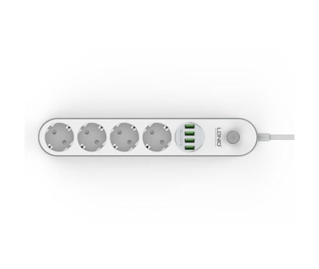 Prelungitor LDNIO SE4432, 4 prize, 4 X USB-A, PD Quick Charge, 17W, 2m Prelungitor LDNIO SE4432, 4 prize, 4 X USB-A, PD Quick Charge, 17W, 2m