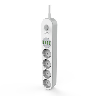 Prelungitor LDNIO SE4432, 4 prize, 4 X USB-A, PD Quick Charge, 17W, 2m