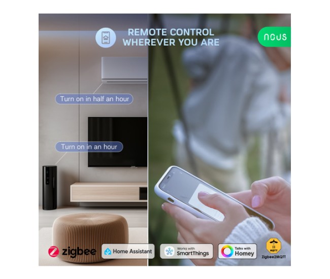Prelungitor Smart Nous A11Z, ZigBee 3.0, monitorizare consum, compatibil Alexa Google Assistant Prelungitor Smart Nous A11Z, ZigBee 3.0, monitorizare consum, compatibil Alexa Google Assistant
