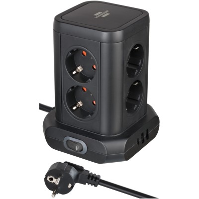 Prelungitor tip turn Brennenstuhl, 8 prize, 2 X USB A, 1 X USB-C, cablu 2m, pozitionare prize 45 , Prelungitor tip turn Brennenstuhl, 8 prize, 2 X USB A, 1 X USB-C, cablu 2m, pozitionare prize 45 ,