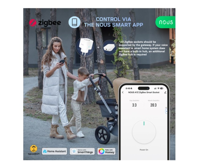 Set 4 prize inteligenta wifi Nous A7Z,16A - ZigBee 3.0, Monitorizare Consum, Compatibila Alexa Google Set 4 prize inteligenta wifi Nous A7Z,16A - ZigBee 3.0, Monitorizare Consum, Compatibila Alexa Google