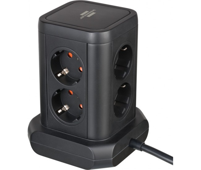 Prelungitor tip turn Brennenstuhl, 8 prize, 4 USB, cablu 2m, pozitionare prize 45 Prelungitor tip turn Brennenstuhl, 8 prize, 4 USB, cablu 2m, pozitionare prize 45