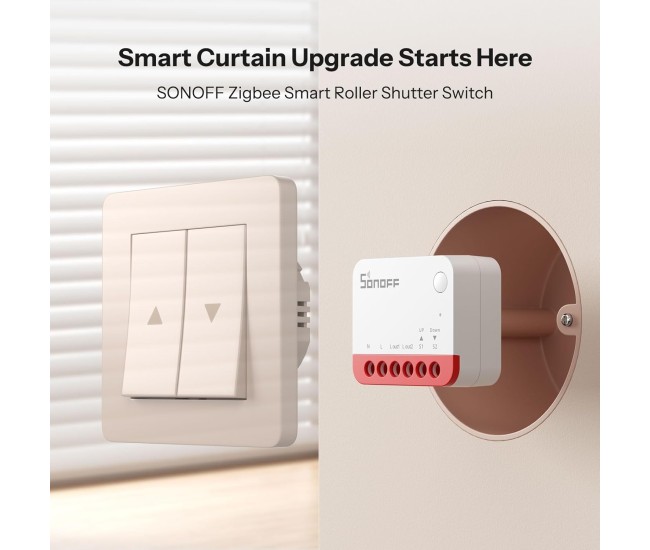Releu Smart Sonoff MINI-ZBRBS mini-comutator inteligent ZigBee, perdele, jaluzele