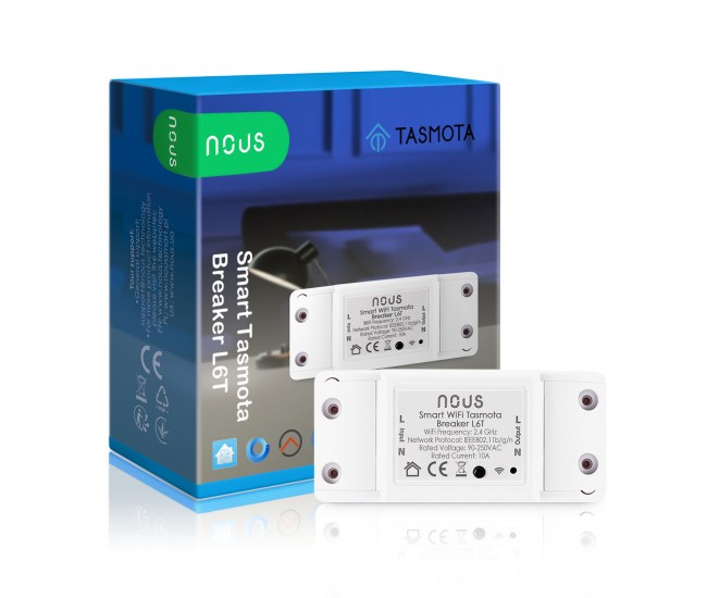 Releu wireless Nous L6T, 10A, Tasmota Releu wireless Nous L6T, 10A, Tasmota