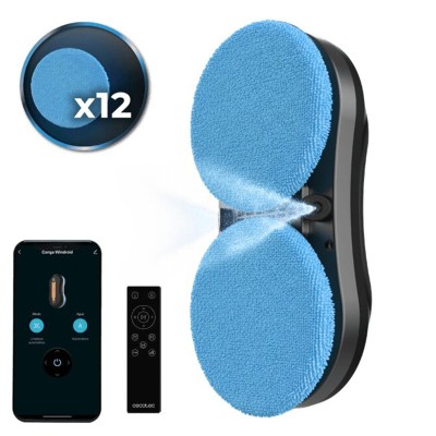 Robot curatare geamuri cu pulverizator Cecotec Windroid W10 DoubleSpray, 3 in 1, 4 moduri, Control telecomanda si aplicatie, 12 mopuri incluse Robot curatare geamuri cu pulverizator Cecotec Windroid W10 DoubleSpray, 3 in 1, 4 moduri, Control telecomanda si aplicatie, 12 mopuri incluse