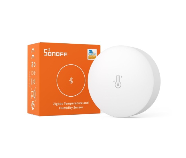 Senzor inteligent de temperatura si umiditate Zigbee Sonoff SNZB-02P (rotund) Senzor inteligent de temperatura si umiditate Zigbee Sonoff SNZB-02P (rotund)