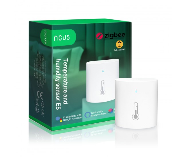 Senzor Smart de Temperatura si Umiditate NOUS E5, ZigBee Senzor Smart de Temperatura si Umiditate NOUS E5, ZigBee