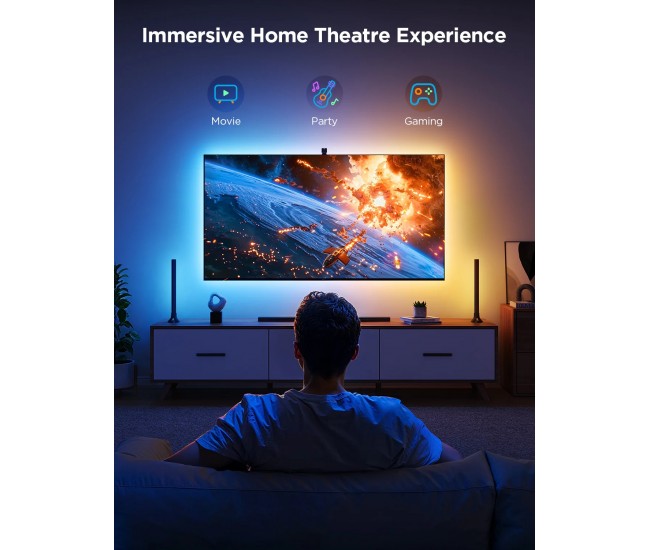 Set Banda si Lampi LED pentru TV Govee TV Backlight 3 Lite Kit, H605A, RGBICW, TV 55-65, Alexa, Google Assistant Set Banda si Lampi LED pentru TV Govee TV Backlight 3 Lite Kit, H605A, RGBICW, TV 55-65, Alexa, Google Assistant