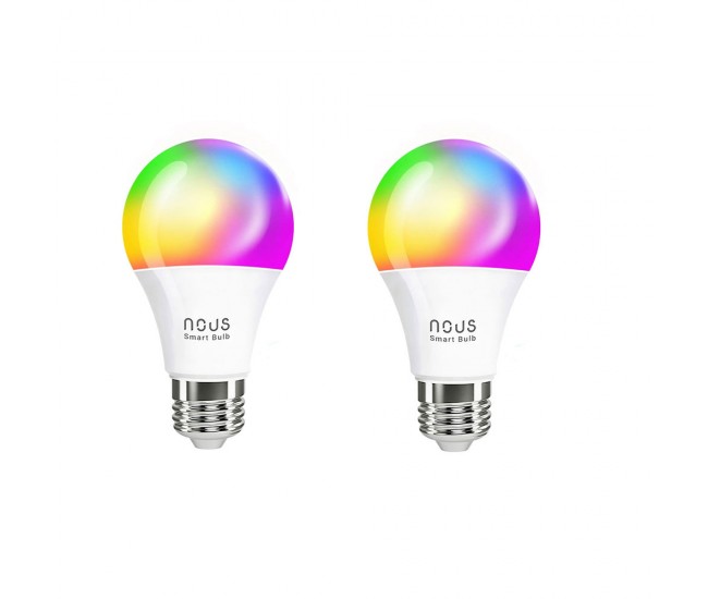 Set 2 becuri LED NOUS P3 RGB Smart, E27, Control din aplicatie Set 2 becuri LED NOUS P3 RGB Smart, E27, Control din aplicatie