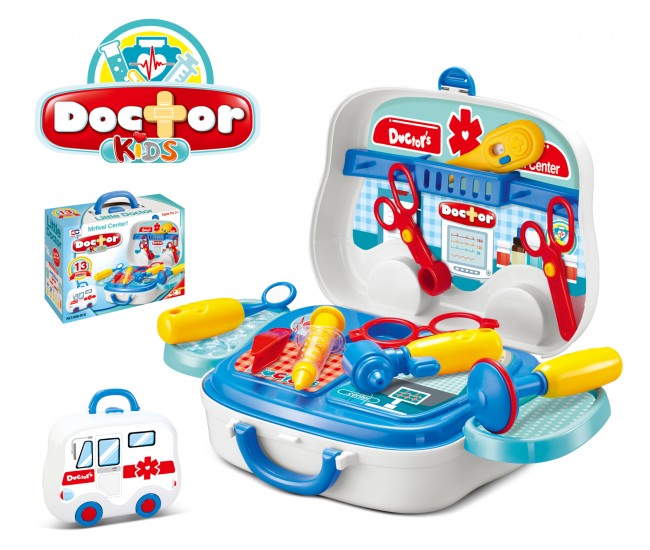 Set de joaca doctor Rovo 918, trusa de doctor, 13 piese