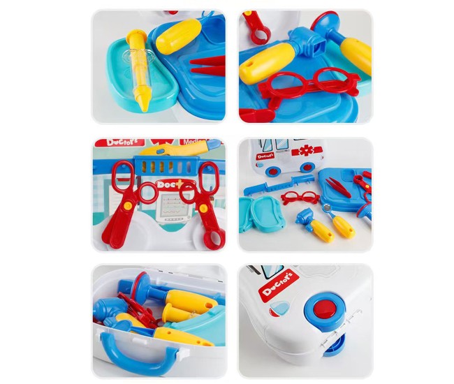 Set de joaca doctor Rovo 918, trusa de doctor, 13 piese