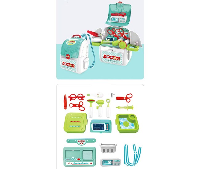 Set de joaca doctor Rovo 935A, trusa de doctor, 12 piese