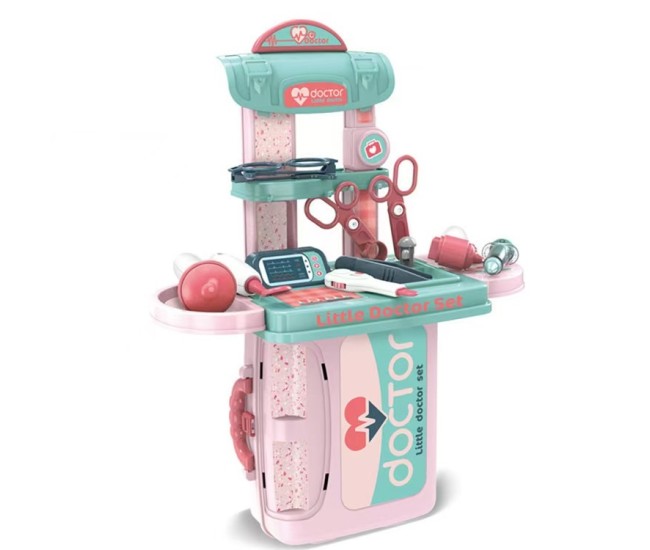 Set de joaca doctor Rovo 975, 3 in 1, trusa de doctor, 20 piese