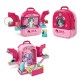 Set ghiozdan jucarie 3 in 1 Rovo 997-1, Spital Catel, Veterinar, 59 piese  - Roz