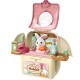 Set ghiozdan jucarie 2 in 1 Rovo 968, Iepuras,  Accesorii incluse