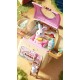 Set ghiozdan jucarie 2 in 1 Rovo 968, Iepuras,  Accesorii incluse