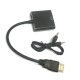 Cablu adaptor HDMI la VGA +3.5 mm JACK audio 20cm