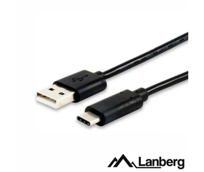 Cablu USB 2.0 USB A - USB C 3m negru fire Cupru LANBERG CA-USBO-20CU-0030-BK
