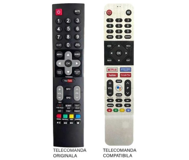 Telecomanda compatibila pentru televizor Tesla 32S367BHS ER 1292-N MFY 1282 (362-2) Telecomanda compatibila pentru televizor Tesla 32S367BHS ER 1292-N MFY 1282 (362-2)