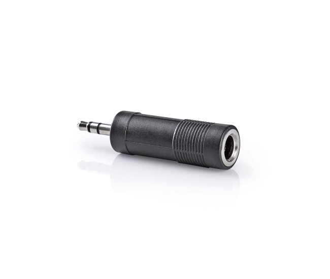 Adaptor audio stereo Nedis Jack 3.5 mm tata - Jack 6.35 mm mama negru 1buc CAGP22935BK Adaptor audio stereo Nedis Jack 3.5 mm tata - Jack 6.35 mm mama negru 1buc CAGP22935BK