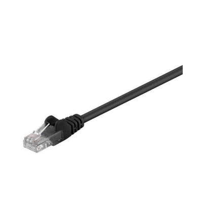 Cablu pach retea CAT5e UTP 2x RJ45 0.5m negru CCA neecranat Goobay